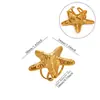 Brincos Cheinhos de Estrela do Mar para Mulheres, Moda Praia Oceano Cruzada Europeia e Americana Estilo Casual Brincos de Concha Estrela para Mulheres