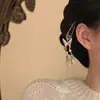"Mariposa Descansando en las Nubes" Pasador de Flequillo Lateral con Borla de Mariposa de Pedrería Retro para Mujer Nuevo Estilo Chino Accesorio para el Cabello Pinza de Pato
