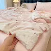 2026 Nuevo Estilo Algodón Lavado Estampado Francés Alta Costura Floral Pequeño Encaje Juego de Cuatro Piezas