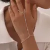 Nuevo Pulsera de Cuentas Geométricas de Amazon, Lujo Ligero y Estilo Fresco, Joyería de Mano para Mujer, Accesorios de Cadena para Dedos de Moda para Vacaciones en la Playa