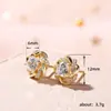 Brincos Florais Estilo Francês Vintage Brincos de Design Moderno para o Verão Trevo de Quatro Folhas Brincos Elegantes Atacado