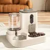 Tigela para Gatos Alimentador Automático com Design Anti-Derramamento com Fonte de Água Dispensador de Ração para Gatos e Cachorros Pequenos, Médios e Grandes