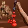 Pingente de Chaveiro Gourd com Caractere Buda de Cinábrio Cru, Alto Teor de Areia Vermelha Imperial, Pingente de Ano de Nascimento, Amuleto, Atacado, Dropshipping