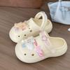 Zuecos de Suela Gruesa para Aumentar la Altura para Mujer 2025 Verano Nuevo Ropa de Exterior Antideslizantes Sandalias con Punta de Conejito Lindo