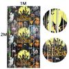 Nueva cortina de seda de lluvia transfronteriza, diseño de fondo para fiesta de Halloween, tema festivo, tira de color, decoración, cortina de seda de lluvia, venta al por mayor