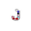 Acessórios para joias DIY pingente de superfície de diamante de 15 mm cor pingente de 26 letras em inglês pingente de pulseira pingente de roupa pingente