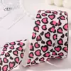 Cinta de Tela Cepillada con Estampado de Leopardo en Forma de Corazón de un Solo Lado para Decoración de Sombreros, Moño DIY, Caja de Regalo, Empaque de Ramo, Cinta en Forma de Corazón