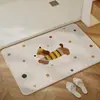 Alfombrilla de baño Lino sintético Felpudo Entrada Puerta de inodoro Absorbente de agua Antideslizante Secado rápido Alfombrilla para el hogar