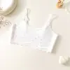 Período de Desenvolvimento Estágio 1 e 2 Roupa Íntima Feminina Sem Costura Aluna da Puberdade Respirável Top Nadador Esportivo Feminino