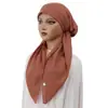 Cintas elásticas de color sólido transfronterizas Sombrero Moda Todo-partido Gorro de punto Patrón de onda curva Sombrero de avión Gorro Baotou