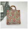 Bolsa de Mão Floral de Grande Capacidade 2026 Novo Estilo Bolsa Tote de Ombro Bolsa Criativa de Lona Bolsa Fofa Ins