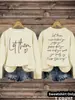 Moletom Amazon Transfronteiriço Gola Redonda Feminino Outono e Inverno Comércio Exterior Estampa de Letras Casual Solto
