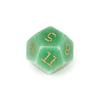Amazon Supply Dados de Piedra Aventurina Verde Natural Dados Poliedros Tallados con Números Juego de Siete Piezas Dnd Z07