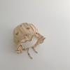Gorro de bebé de otoño y primavera con orejeras de princesa de encaje fino estilo coreano con puntera de corte para bebé