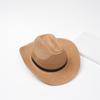 Sombrero de vaquero occidental para hombre, plegable, de paja, grande, para playa y verano, venta al por mayor