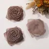 Atmosfera antiga sensação flor de gaze de seda brilhante rosa seca diy feito à mão grampo de cabelo versátil acessórios de cabelo acessórios de vestuário atacado
