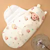 Infant Cotton Skin-Friendly Swaddle Washable All-Season Hooded Super Soft Baby Sleeping Bag For Childbirth Sweat-Absorbent Wrap-Around Style