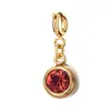Colgante de Piedra de Nacimiento de Diciembre de Acero Inoxidable de Alta Gama para Collar DIY, Nicho Transfronterizo Europeo y Americano, 6mm