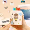 Porta-bolígrafos ins de alto valor hermoso retro nicho plástico de alta calidad imitación hierro tamaño pequeño escritorio oficina papelería cubo de almacenamiento