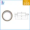 Soporte de Alto Vacío KF Acero Inoxidable 304 Brida NW 16 Abrazadera 25 Anillo de Sellado 40 Conexión de Tubería 50 Accesorio 100