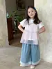 (Colección de Verano) Atuendos de Verano para Niñas Estilo Delgado Ropa Infantil Clase a Chaleco Pantalones Tops Faldas para Bebé Niña