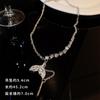 Collar de amor de circón perla de lujo ligero diseño nicho borla con cadena para clavícula hanfu collar de temperamento de alta calidad