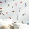 Pegatinas de Pared Florales Frescas Estilo Pastoral Transfronterizo para Dormitorio Pasillo Pared de Fondo Decoración de Embellecimiento Pegatinas de Pared Estilo Ins Autoadhesivas