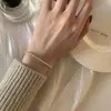 Pulseira de Prata de Lei 925 para Mulheres, Estilo Ins, Simples e Versátil, Corrente de Joalheria Moderna com Personalidade Estudantil Coreana, Estilo Minimalista