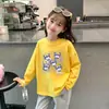 Roupa de Outono para Meninas Camiseta Estilosa Infantil Bebê Manga Longa Camada Base Menininha 2026 Primavera Outono Novo Top 100% Algodão