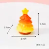 Novo ornamento de árvore de Natal criativo de micro-paisagem transfronteiriça DIY feito à mão decoração de mesa desenho animado artesanato de resina