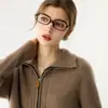 Suéter de cachemira suave y amigable con la piel para mujer, otoño e invierno 2026, cárdigan grueso, diseño versátil, tejido de lana