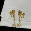 Pendientes Seiko D de Alta Calidad con Borla de Letra Cd, Completamente Diamantados, Estrella de Cinco Puntas, Pendientes Dulces para Mujer, Venta Directa de Fábrica
