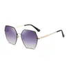 Nuevas Gafas de Sol de Moda Sin Montura Cortadas al Borde Estilo Coreano 2025 para Mujer, Gafas de Sol Metálicas Irregulares de Moda Personalizadas para Celebridades de Internet