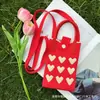 Nueva Bolsa Cruzada de Teléfono Móvil de Dibujos Animados, Diseño de Moda, Bolsa de Teléfono Móvil Tejida, Versátil, Bolso de Hombro, Sensación de Alta Gama
