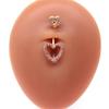 Anillo de ombligo con forma de corazón transfronterizo europeo y americano de gatte Anillo de ombligo de perla Fabricante de joyas de perforación corporal de uñas de ombligo en stock