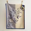 Chal cálido de estilo retro francés con estampado floral y bloques de color, bufanda gruesa de otoño e invierno, calentador de cuello versátil y elegante, al por mayor