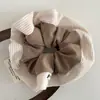 Goma para el pelo tipo scrunchie de terciopelo y encaje estilo coreano, con retazos y un toque vintage, grande, para mujeres