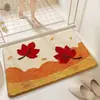 Alfombra de Piso Estilo Ins Fresca y Sencilla para el Hogar de Cachemir Artificial, Alfombra Absorbente, Alfombra de Baño, Felpudo de Entrada, Alfombrilla Antideslizante Absorbente de Agua