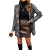 Outono/Inverno 2025 Novo Aliexpress Mais Vendido Cor Sólida Lã Tecida Casaco Feminino Amazon Cintura Marcada Espesso Jaqueta de Botão Duplo