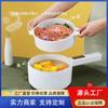 Olla Antiadherente Olla Eléctrica Integrada Multifuncional Wok Eléctrico para el Hogar Pequeña Olla Eléctrica Multiusos Olla Caliente Eléctrica para Residencia de Estudiantes