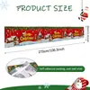 Banner navideño transfronterizo con muñeco de nieve invernal, Santa Claus y fondo de árbol de Navidad, guirnalda de borlas para decoración de fiesta navideña