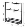 Estante de Almacenamiento para Tazas de Café Listo para Usar Sin Taladrar, Colgador de Tazas de Hierro, Estante de Almacenamiento de Tres Niveles para Tazas de Té de Cocina Invertidas