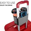 Bolsa de Almacenamiento para Reposabrazos de Maleta Transfronteriza Bolsa para Guardar Vasos de Agua y Bebidas Portavasos de Viaje Adecuado para Todos los Asideros de Maleta