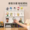 Expositor de figuras tipo escalera de escritorio con cajones, caja ciega Pop Mart caja de almacenamiento, organizador de papelería para escritorio de estudiante