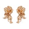 Yiwu joyería estilo palaciego flor e-commerce popular transfronteriza moda elegante todo-combina aretes de lujo ligero aretes para mujer