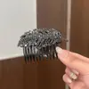 Novo Pente de Cabelo de Moda Luxuosa com Espiga de Trigo e Strass, Presilha Versátil para Franja Lateral, Acessório de Cabelo para Mulheres