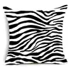 Funda de Almohada con Estampado de Animales Nuevo Estampado de Leopardo Transfronteriza Felpa Corta para Sofá del Hogar Cojín de Soporte Lumbar Funda al por Mayor Plegable