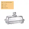 Bandeja criativa quadrada simples de vidro transparente com tampa para mesa de centro, mesa de jantar, restaurante, bar, prato de frutas