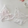 Estilo japonês doce menina morango puro desejo estilo renda cuecas femininas cintura baixa cinto fino alta split roupa interior sexy para as mulheres