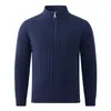 Suéter de cuello alto con media cremallera estilo americano, nuevo de invierno 2026, suelto, casual, chaqueta de punto para hombre, top